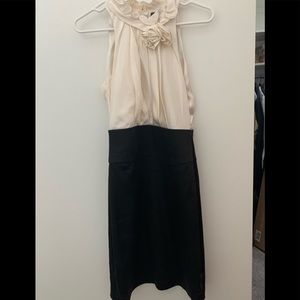 BCBG satin sleeveless dress